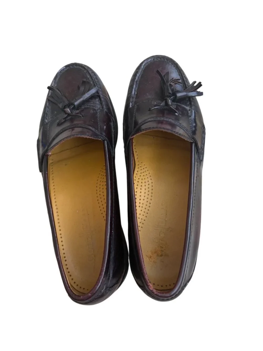 COLE HAAN Men’s Leather Tassle Loafers Shoes Size 8